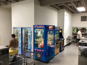 Arcade games in laundromat