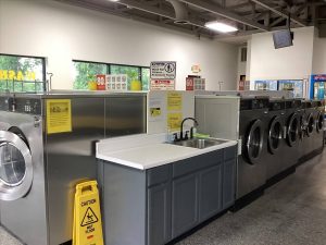 Sink in laundromat