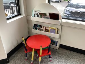 Kid's area in laundromat