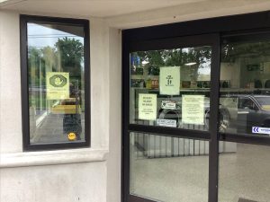 Laundromat entrance